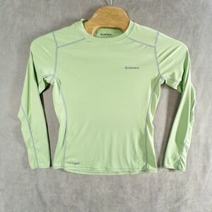 Simms Fishing Solar Flex Shirt Womens S Green Gorpcore Outdoors Lake Beach UPF50